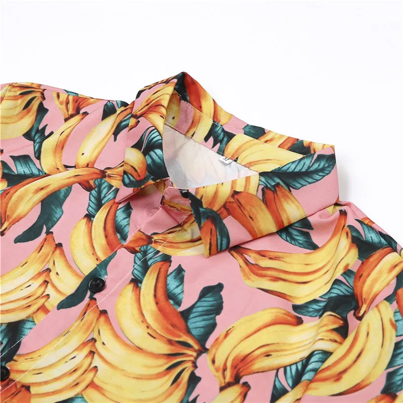 Мужская гавайская рубашка с коротким рукавом летняя пляжная морская цветочным