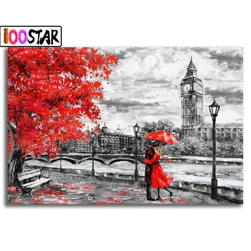 Алмазная картина 5D &quotсделай сам&quot Влюбленные Парижа квадратная/круглая вышивка