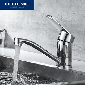 Смеситель для кухни LEDEME, кран для горячей и холодной воды, для раковины