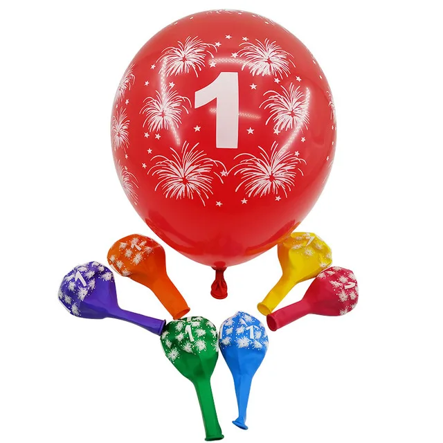 10 шт./лот детская шарики ко дню рождения номер 1 От 2 до 9 лет 1st 2nd на день рождения вечерние цифровой клипсы для воздушных шаров из латекса Balony Globos - Цвет: Number 1
