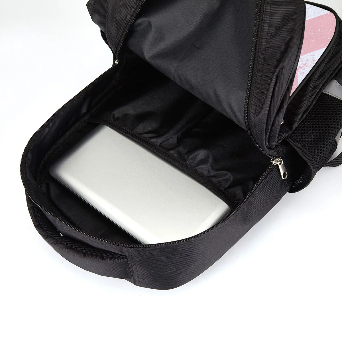 Ананас Ромбический комбинированный розовый эскиз Внутренняя Рамка рюкзаки