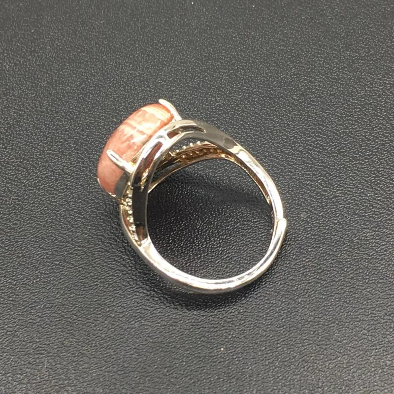 Женское кольцо из родохрозита серебра 925 пробы | Украшения и аксессуары