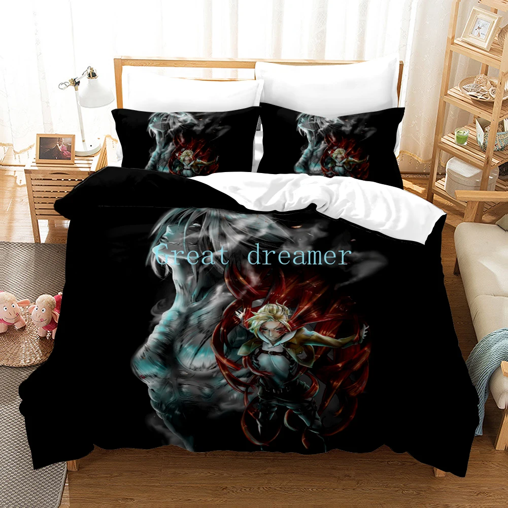 

3D Catoon Anime Bettbezug Für Erwachsene Janpan Angriff Auf Titan Jungen Bettwäsche Set Quilt Bett Set Bett Bettwäsche 2/3 pcs K