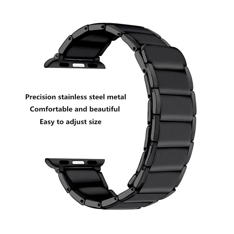 

Ремешок из нержавеющей стали для Apple Watch Band 6 5 4 3 2 1 44 мм 40 мм 42 мм 38 мм, магнитный браслет для iWatch