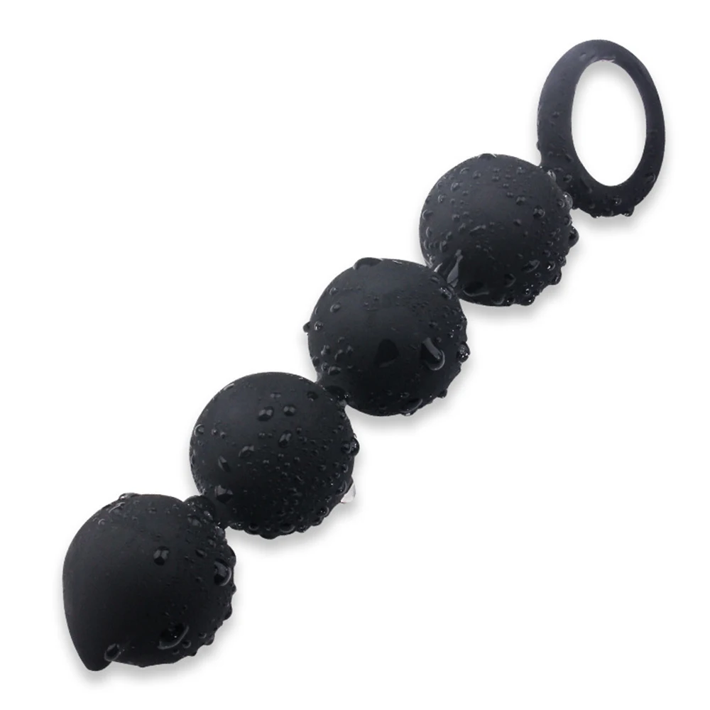 Silicone Butt Plug Anal Beads 4 Balls with Pull Ring Prostate Massage r Sex Toys for Woman Men Gay | Красота и здоровье