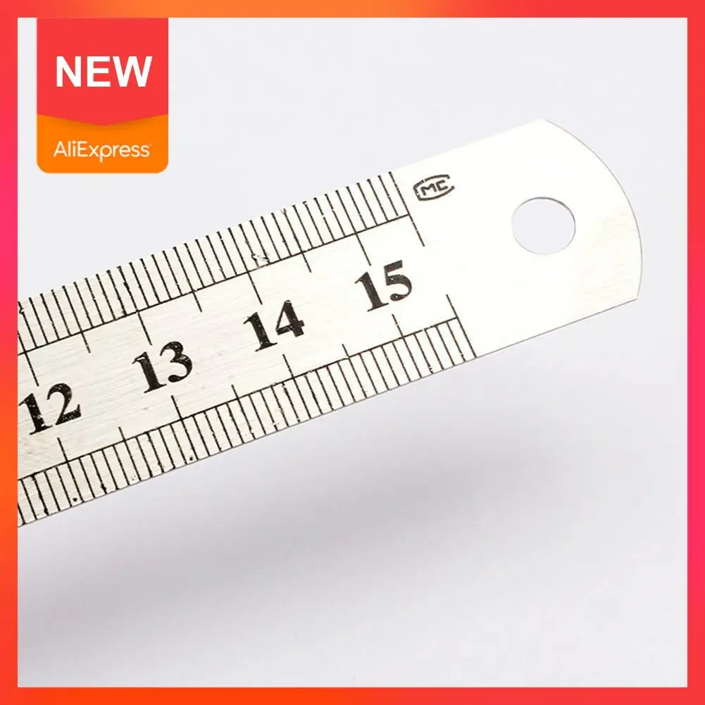 

Vividcraft 1 pcs 15CM 20CM 30CM Metal Steel Ruler Straight Promotional Drafting Ruler Stationery Tools Gift Patch U2L1