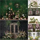 Фоны для фотосъемки детей с изображением весенних цветов торта в фотостудии на 1-й день рождения