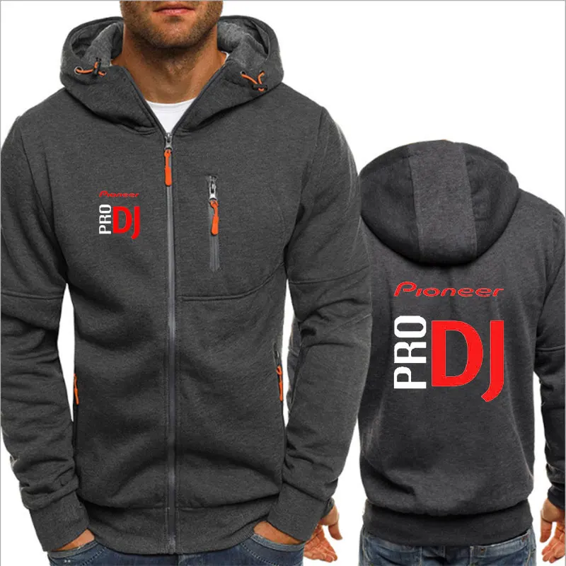 Куртка DJ Pioneer PRO мужская с капюшоном повседневный свитшот на молнии спортивный