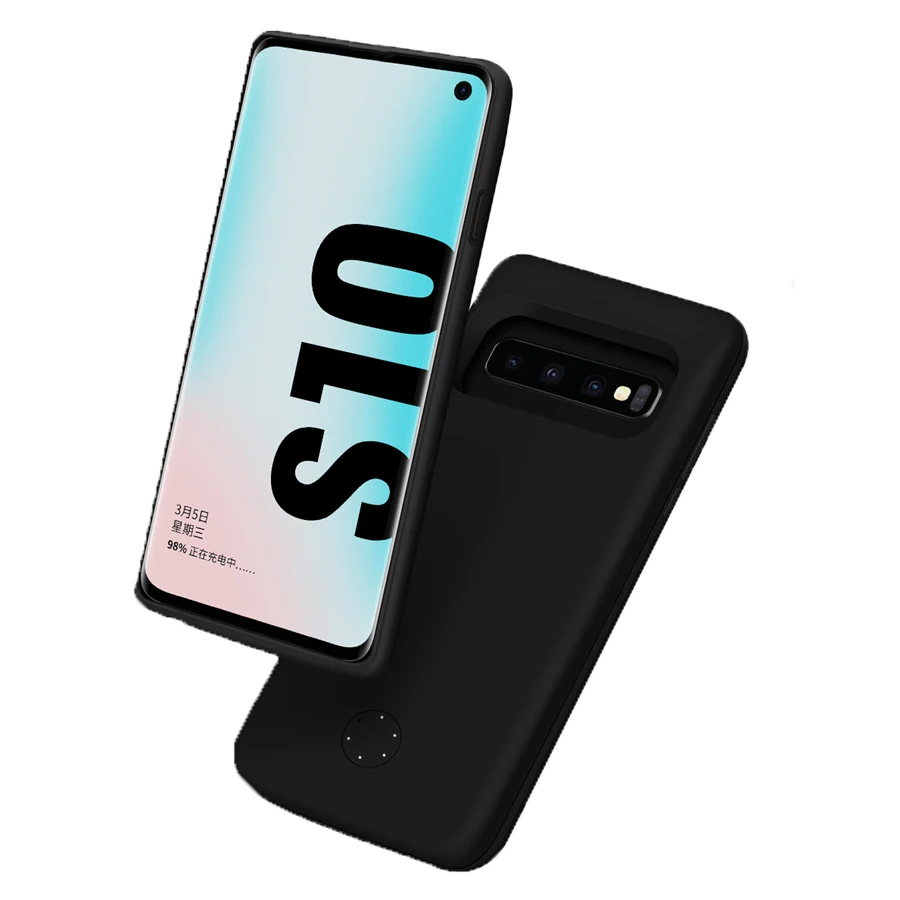 

Чехол с внешним зарядным устройством для Samsung Galaxy S10 plus, чехол с внешним аккумулятором для зарядки, чехол с резервным аккумулятором для Samsung ...