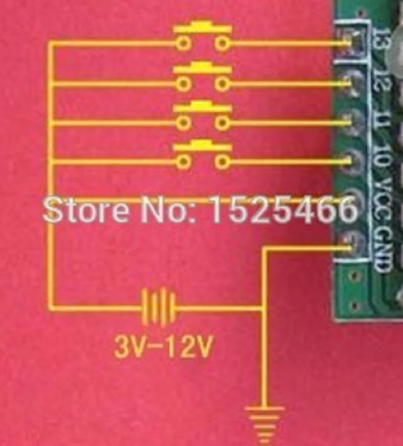 TB195 DC 3-12V 433M 4Ch PT2262 ASK OOK RF беспроводной фотомодуль для Arduino UNO MEGA2560 DUE MCU ARM |