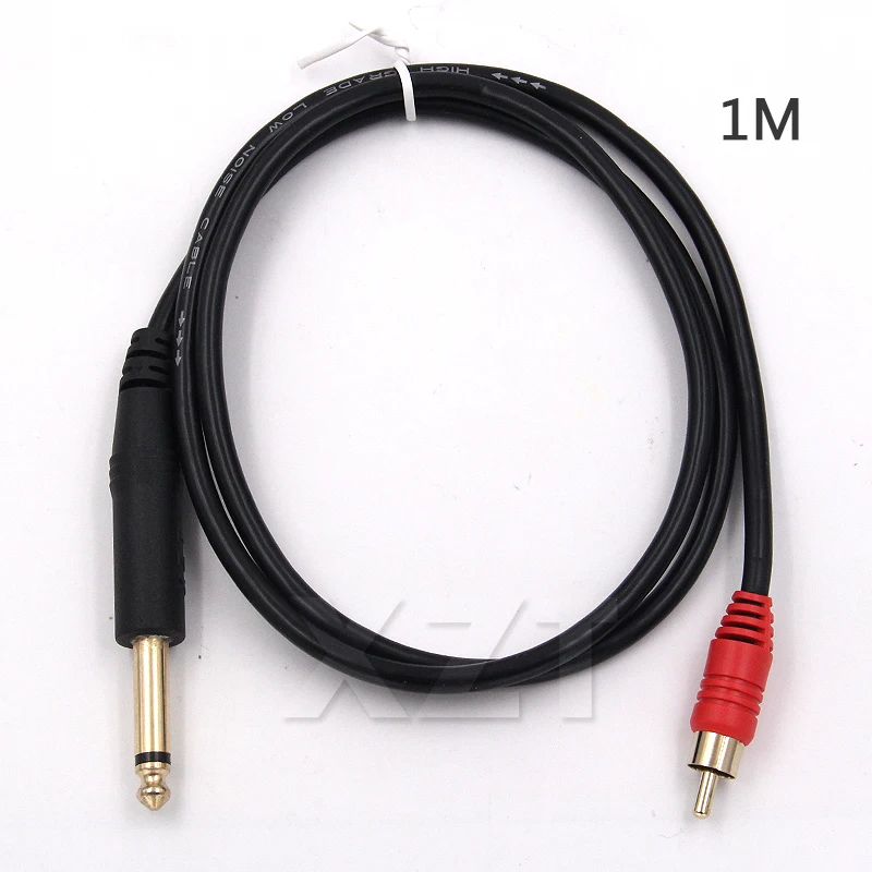 Адаптер для аудиокабеля с моно разъемом 6 35 мм на RCA адаптер сигнала 5 коннектор Lotus