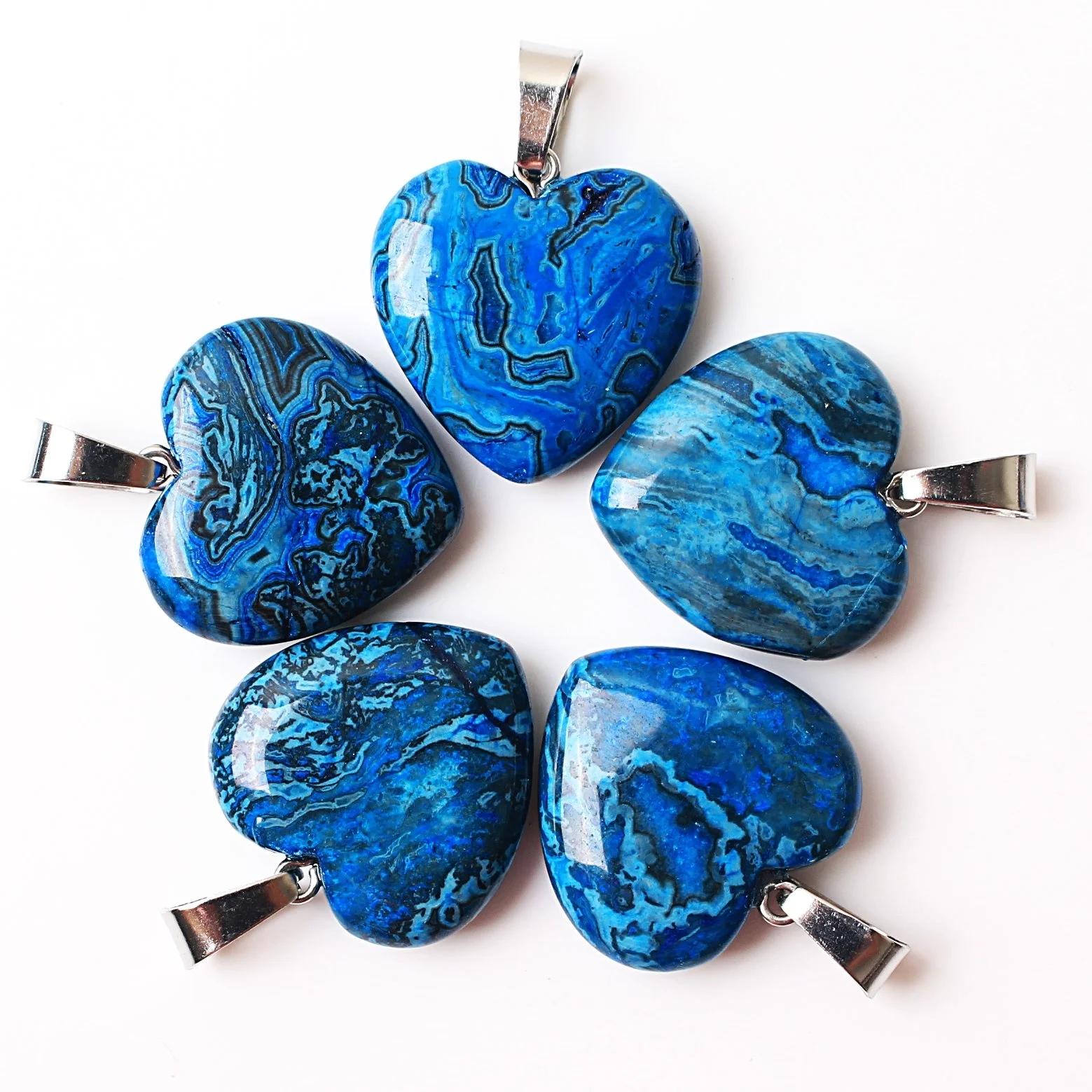 Бусины с кристаллами в форме сердца 20 мм 5 шт.|Камни| |