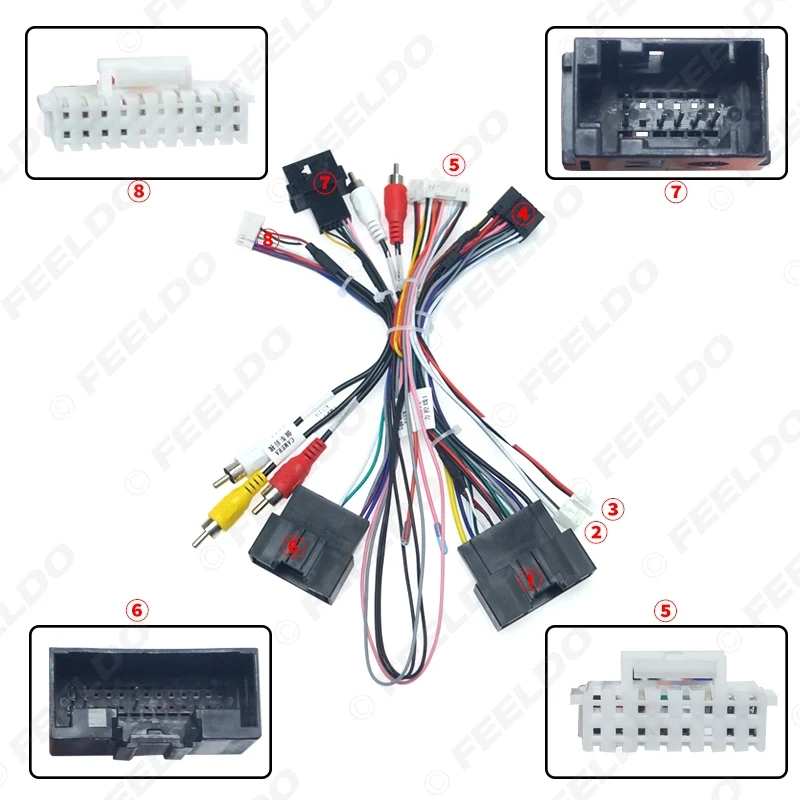 FEELDO автомобильный аудио 16PIN Android кабель питания адаптер с can-шиной коробка для Ford