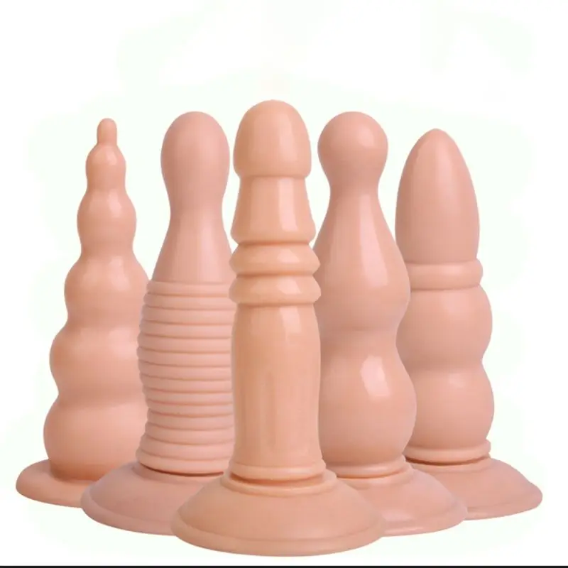 Анальная пробка силиконовый пенис фаллоимитатор G-spot бусы стимуляция усилитель