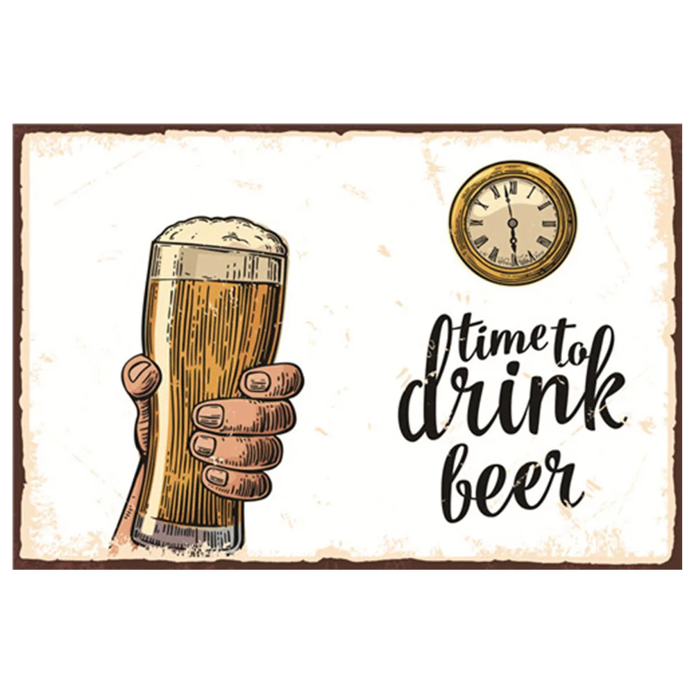 Винтажный металлический оловянный постер с пивом ретро табличка для бара