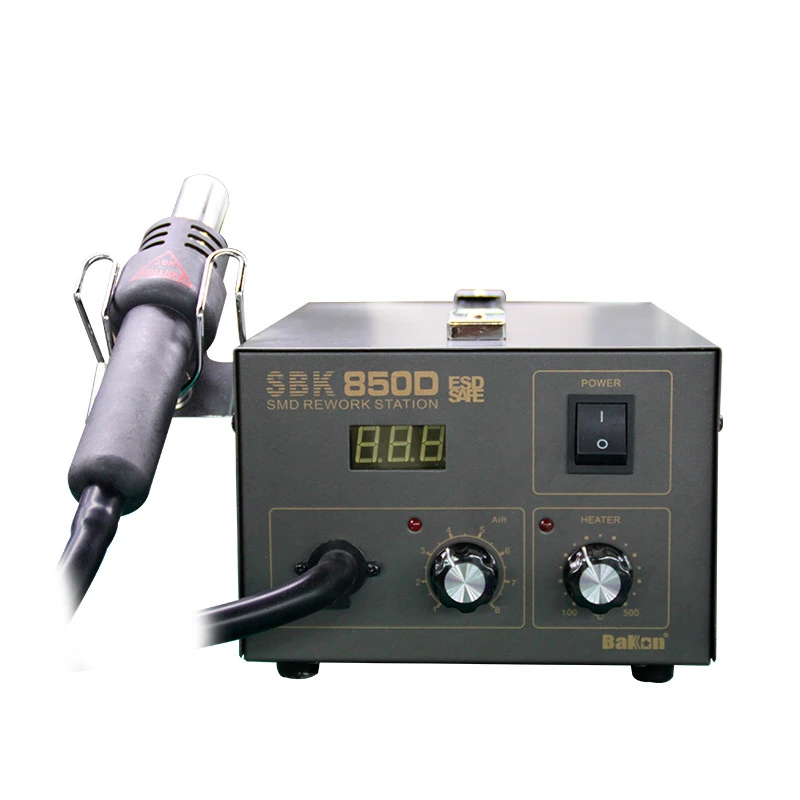 

SBK850D digital display hot air gun desoldering station air pump desoldering station anti-static rework station 850D
