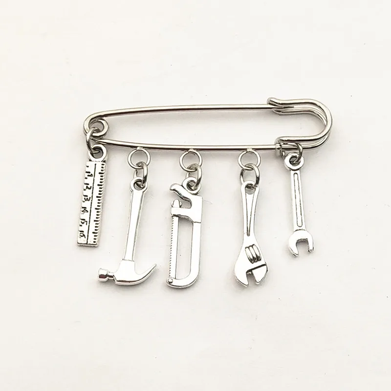 Новый молоток пила отвертка Аксессуары для инструментов брошь инженер памятный