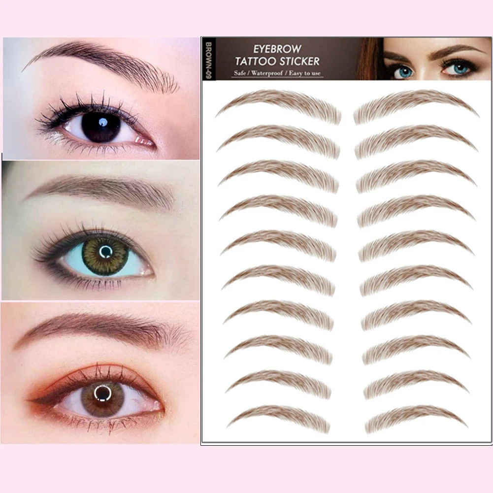 

Water-based 6D Hair Like Eyebrows Makeup Waterproof Eyebrow Tattoo Sticker Long Lasting Natural Fake Eyebrow Stickers Cosmetics