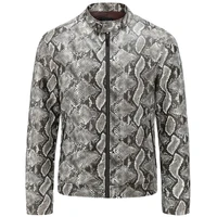 european fashion snakeskin leather jackets for mens streetwear brand clothing imported online store mens leather jacket coats
