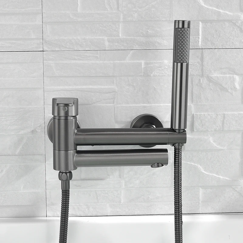 Смеситель для ванны с одной ручкой настенный смеситель ручного душа тройной