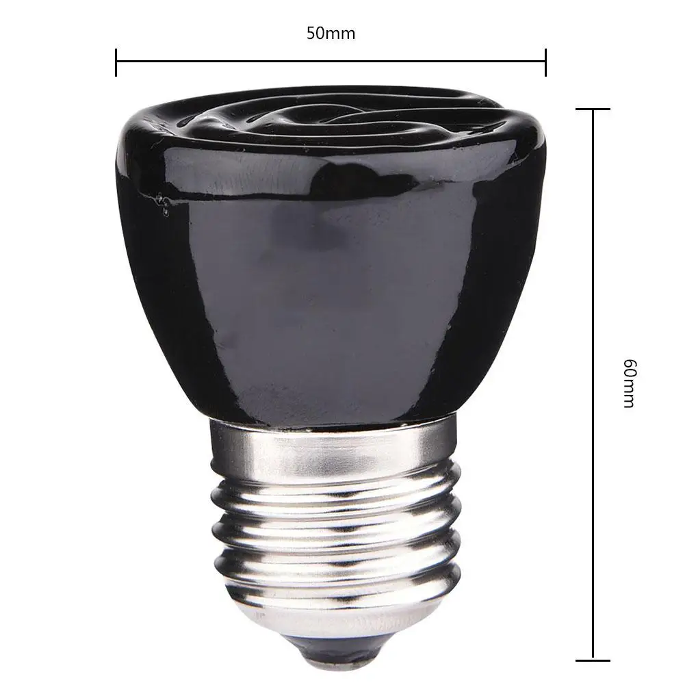 

25W/50W/75W/100W E27 Far-Infrared Ceramic Pet Heating Lamp Lizard Tortoise Spider Reptiles Box Heater Warmer Heat Bulb