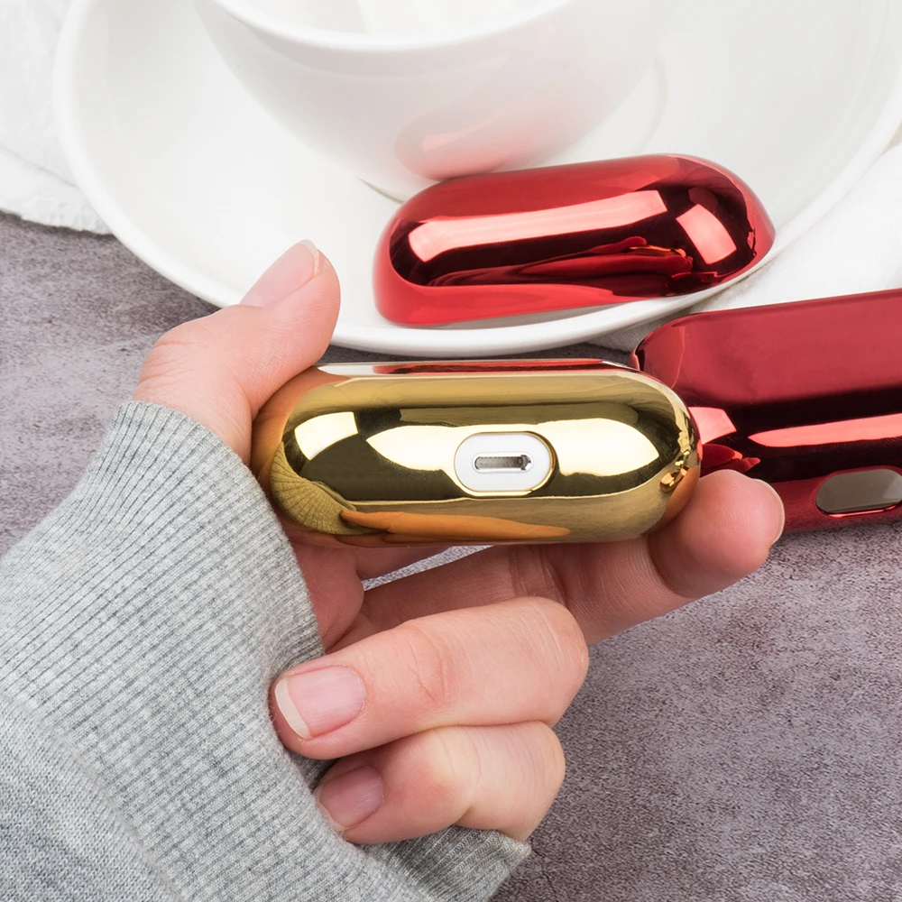 Чехол для AirPods Pro чехол с гальваническим покрытием из поликарбоната блестящий Apple