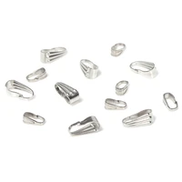 100pcs stainless steel pendant bails clips pendant connectors clasps hook for jewelry making findings materials diy components