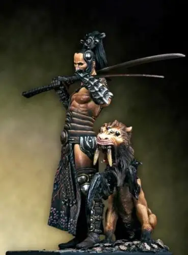 1/32 Resin Model Building Kit Figure warrior and hound | Игрушки и хобби