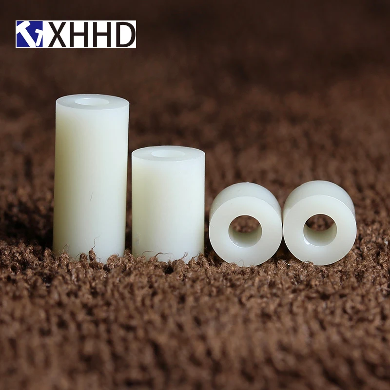 Белая круглая пластиковая Опора без резьбы из нейлона шайба с полым