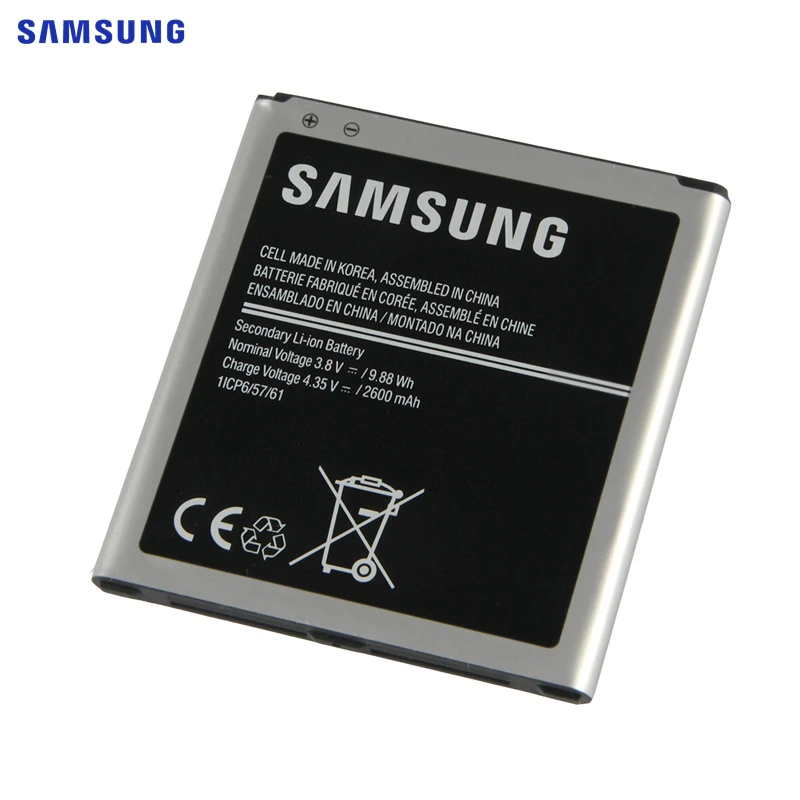 Оригинальная батарея samsung EB-BG530BBC EB-BG530CBE EB-BG531BBE для samsung Galaxy G530 G530F G530FZ G530Y J J3 J320F 2600 мА-ч