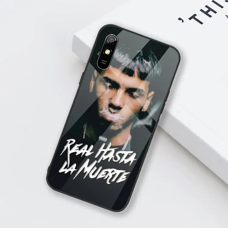 

Rapper Anuel AA Real Hasta La Muerte Phone Case Tempered glass For xiaomi Redmi 4X 5 6 6A 8 8SE MIX 2 2S Note 3 4 5 6 7 PLUS PRO