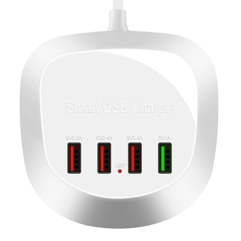 

Сетевое зарядное устройство с 4 USB-портами и QC 3,0