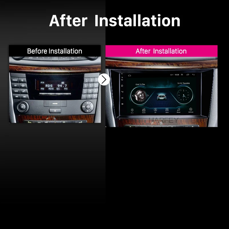 

Harfey Android 9.0 8inch Car GPS Multimedia Player For 2001 2002-2010 Mercedes Benz E-Class W211/CLS W219/CLK W209/G-Class W463
