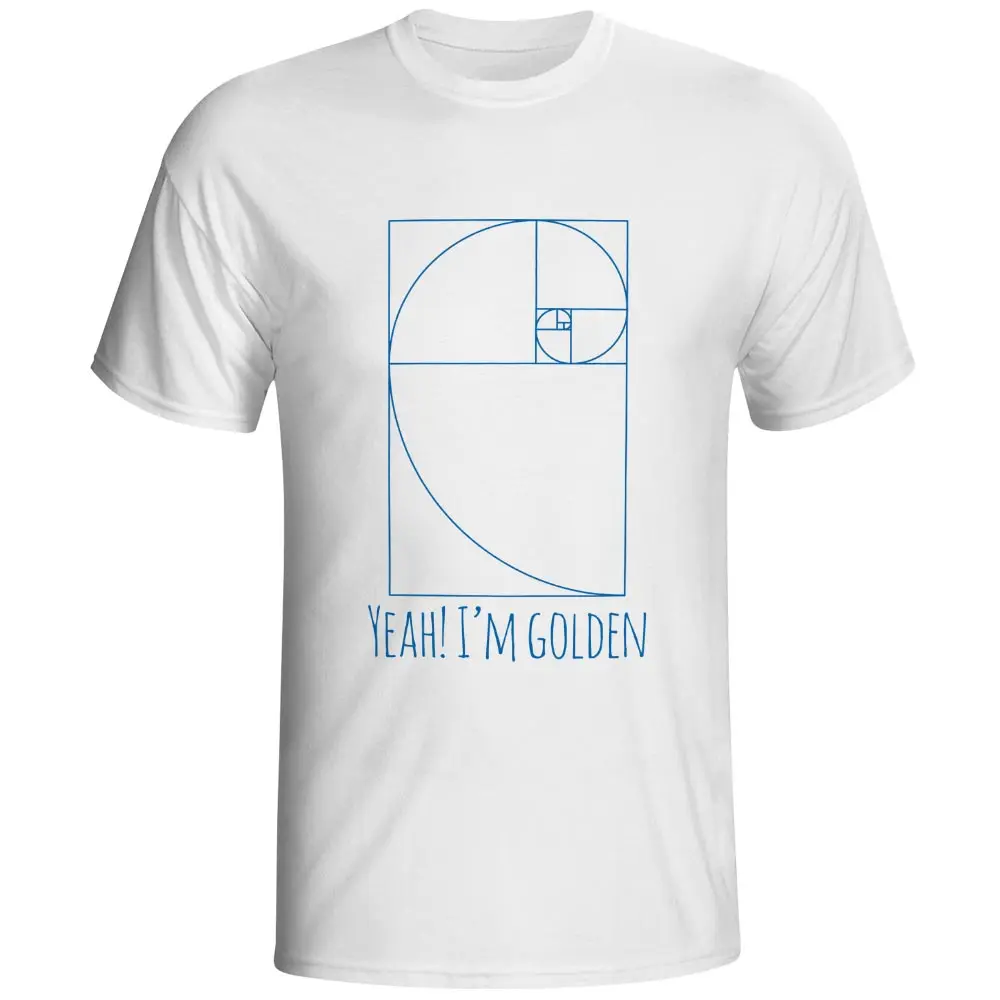 01 Yeah I'm Golden Fibonacci футболка Math Nerd Geek программист Повседневная креативная Футболка с принтом дизайнерская модная новинка Женский Мужской Топ - Цвет: 01