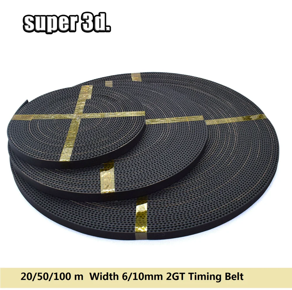 GT2/2GT открытая синхронная ременная ширина 6/10 мм для 3D принтера RepRap Трансмиссия