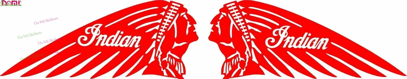 

2X INDIAN HEAD-s VINYL DECALS for Motorcycle Off-road Laptop Trunk Guitar Quality Cover Waterproof PVC Car Sticker 10*4cm