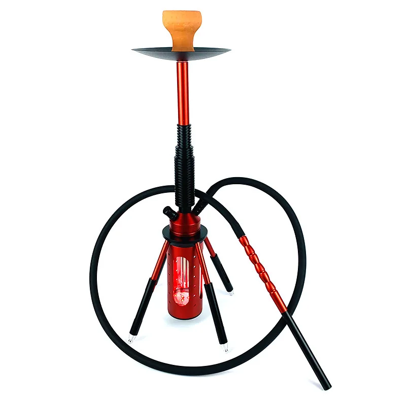 

New Style Hookah rocket Design With LED light Hookah Metal Shisha Home features Party Bar Smoking Accessories