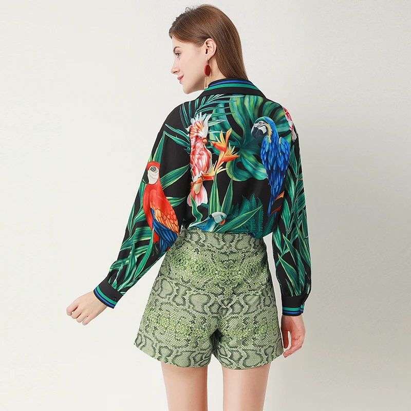 Женский Дизайнерский Костюм MoaaYina комплект из двух предметов рубашка с длинным