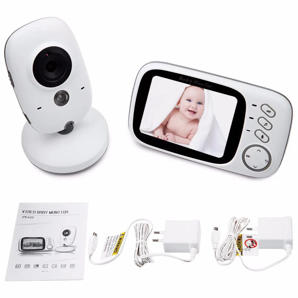 VB603 Wireless Video Color Baby Monitor Portable Baby Nanny Security Camera Infrared LED night Vision Walkie Talkie