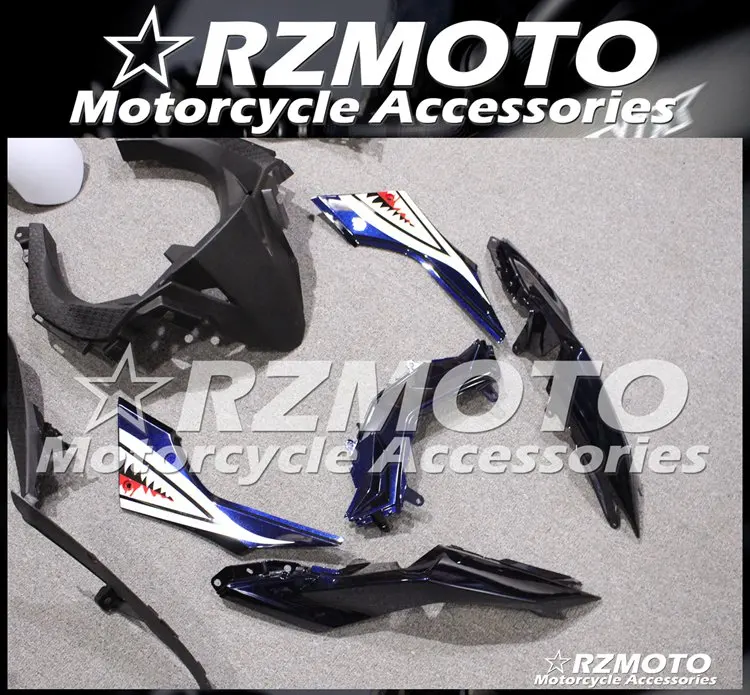 

High quality New ABS Full Fairings Kit Fit for Kawasaki Ninja300 ZX300R EX300 300R 2013 2014 2015 2016 2017 White Black Shark