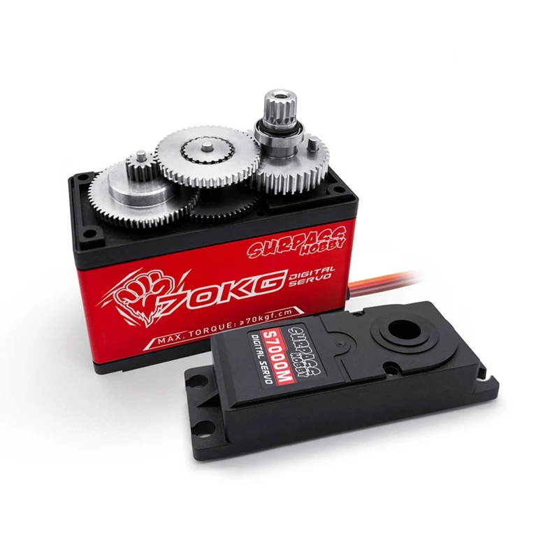 

SURPASS HOBBY 70KG Torque Car Model Steering Metal Gear Servo Brushless Motor Servo for 1/5 RC Car Crawler RC Boat Airplane