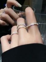 sparkling sky star ring set non fading galaxy chain simple light luxury shining folding ring whole sale couple rings love gifts