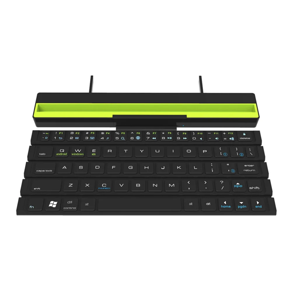 

Wireless Quick Response Portable With Holder Bluetooth Keyboard Power Saving Universal Sensitive Roll Up