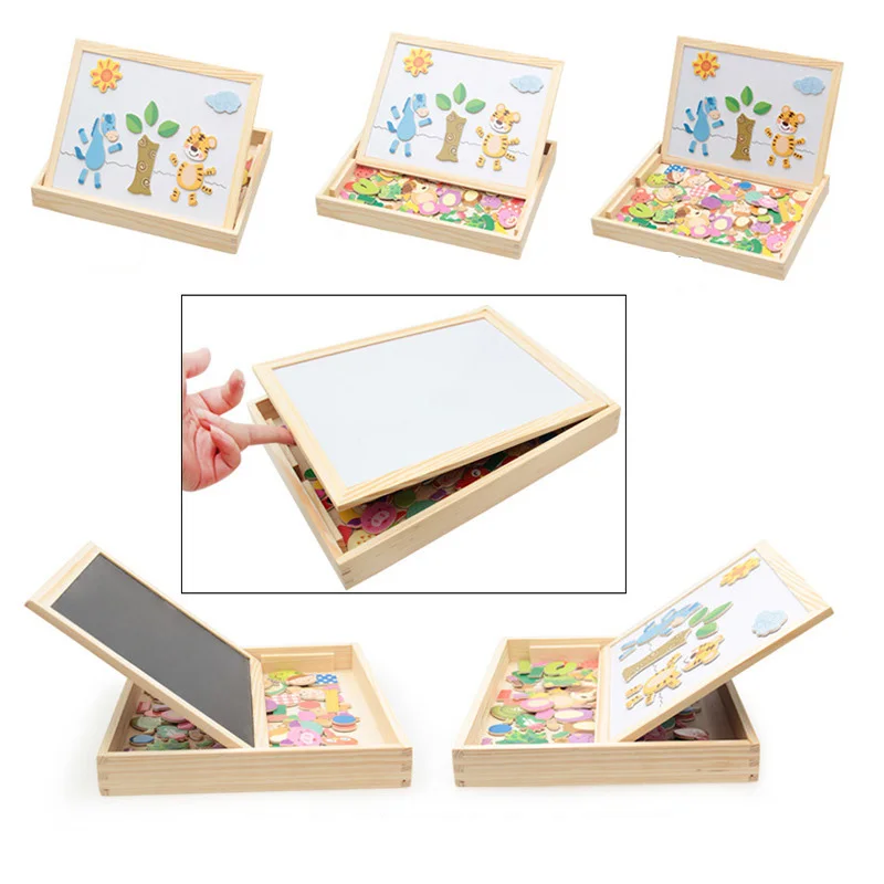 100 + шт деревянная магнитная головоломка фигурка/Животные/автомобиль/цирк доска