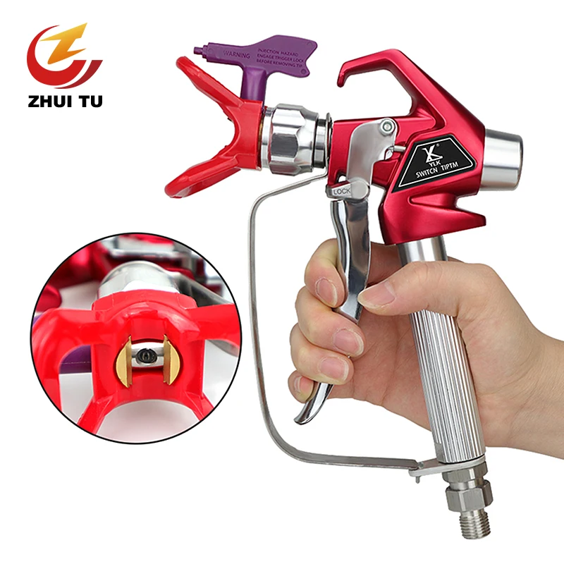 Professional 3600PSI High Pressure Airless Paint Spray Gun With 517 Spray Tip Nozzle + New Slotting Technology