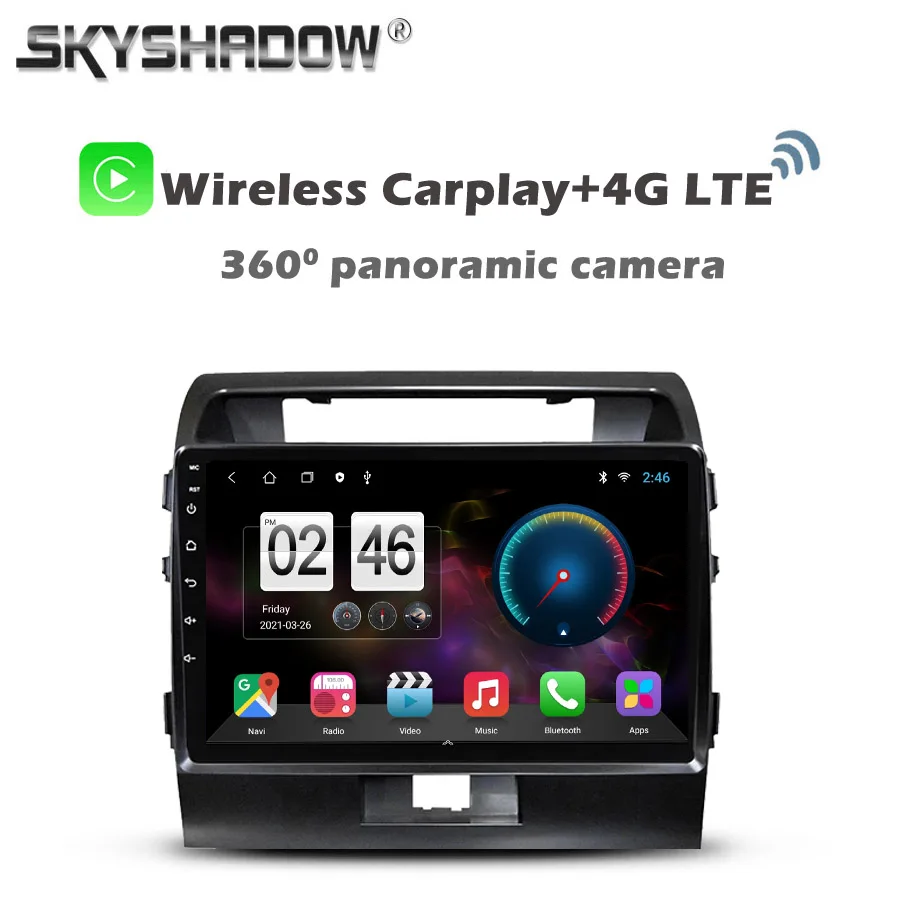 360 Panoramic Camera 6GB+128GB Android 11.0 Car DVD Player GPS WIFI Bluetooth RDS Radio For TOYOTA LAND CRUCER LC200 2006-2015 |