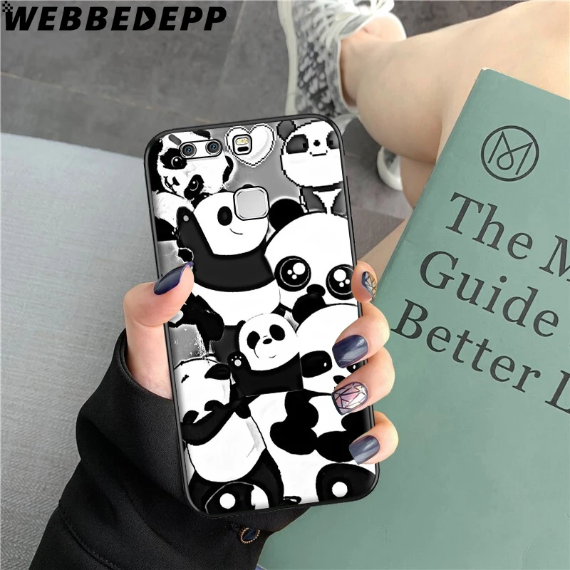 Animal Panda Soft Case for Huawei P8 P9 P10 P20 P30 Lite Pro P Smart Z Plus Y6 Y7 Y9 Prime |