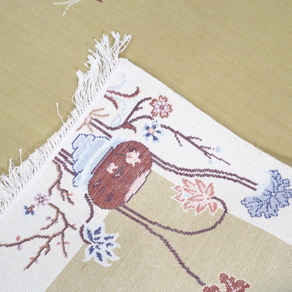 4 'x 6' зеленый шерстяной ковер ручной работы украшение китайского искусства