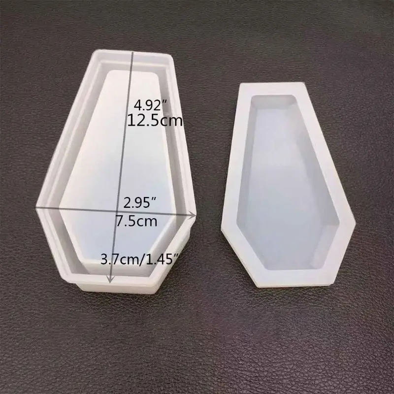 

DIY Crystal Epoxy Mold Storage Box Molds Dark Vampire Coffin High Mirror Crafts Making Mould