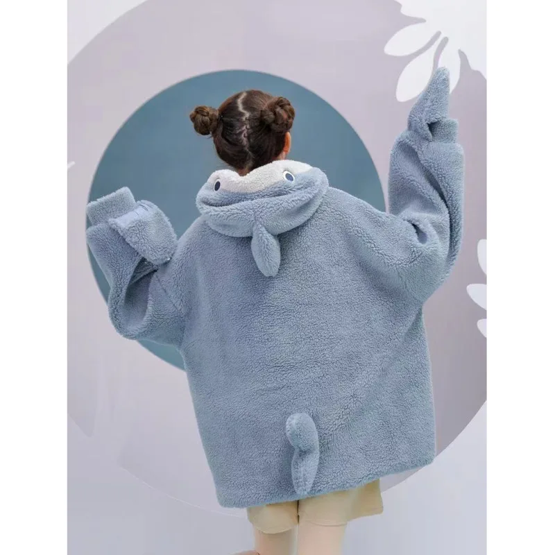 

Autumn And Winter Shark Hoodies Sweatshirt Women Thickened Sweet Kawaii Harajuku Halloween Aesthetic Streetwear Cute Coat